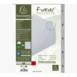 Exacompta 1705E intercalaire Polypropylène (PP) Gris