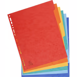 Exacompta 2406E intercalaire Carton Multicolore 6 pièce(s)