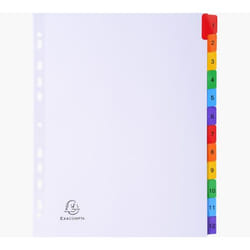 Exacompta 4112E intercalaire Carton Blanc