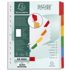 Exacompta Intercalaires Carte Blanche A4 Maxi