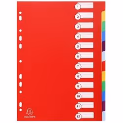 Exacompta 4912E intercalaire Multicolore