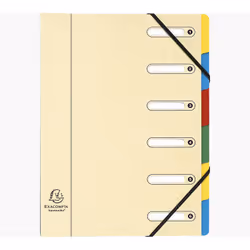 Exacompta 5306E intercalaire de classement Porte-documents Carton Couleurs assorties