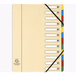 Exacompta 5312E intercalaire de classement Porte-documents Couleurs assorties