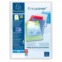 Protège-documents A4 personnalisable EXACOMPTA Kreacover incolore 160 vues - 80 pochettes