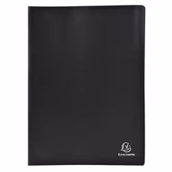 Porte-vues A4 - EXACOMPTA - Noir - Polypropylène souple - 120 vues - Couverture opaque