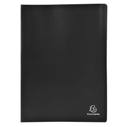 Porte-vues A4 - EXACOMPTA - Noir - Polypropylène souple - 120 vues - Couverture opaque