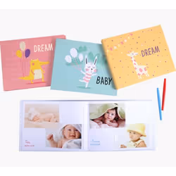 Exacompta Album photos livre 30 pages blanches - Format 28,5x22cm - BABY - Vert ALBUM PH