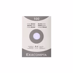 Brause Étui de 100 fiches - bristol quadrillé 5x5 non perforé 210x297mm, Blanc, 100 feuilles, 210 mm, 297 mm, 1 pièce(s)