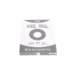 Brause Étui de 100 fiches - bristol quadrillé 5x5 non perforé 210x297mm