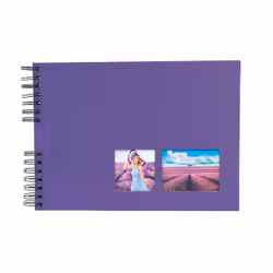 Exacompta Milano, Violet, 150 feuilles, Reliure spiralée, Carton, Papier, 100 x 150 mm, Noir