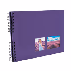 Exacompta Milano album photo et protège-page Violet 150 feuilles Reliure spiralée