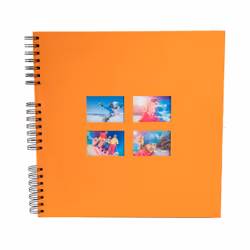 Exacompta Milano, Orange, 360 feuilles, Reliure spiralée, Carton, Papier, 100 x 150 mm, Noir