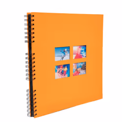 Exacompta Milano album photo et protège-page Orange 360 feuilles Reliure spiralée