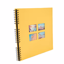 Exacompta Milano album photo et protège-page Jaune 360 feuilles Reliure spiralée
