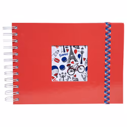 Exacompta French'Class, Rouge, 50 feuilles, Reliure spiralée, Carton, Papier, 100 x 150 mm, Blanc