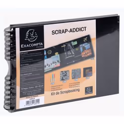Exacompta Kit De Scrapbooking Album 70 Pages Noires Scrap-addict - Noir