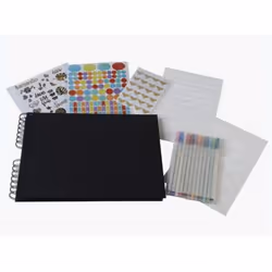 Exacompta Kit De Scrapbooking Album 70 Pages Noires Scrap-addict - Noir - Vue supplémentaire 4