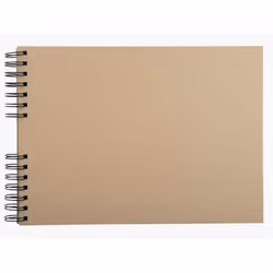 Exacompta Kit de scrapbooking album 70 pages noires scrap-addict - kraft brun, Marron, 35 feuilles, Reliure spiralée, Carton, ...