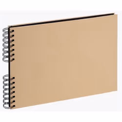 Exacompta Kit de scrapbooking album 70 pages noires scrap-addict - kraft brun