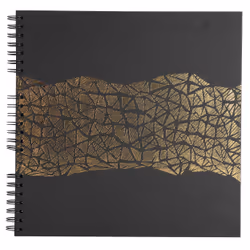 Exacompta Aramy, Noir, Or, 360 feuilles, Reliure spiralée, Carton, Papier, 100 x 150 mm, Noir