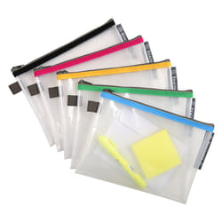 Exacompta 34140E trousse à crayons EVA (Acétate de vinyle d'éthylène), Polypropylène (PP) Noir, Bleu, Vert, Rouge, Transparent, Jaune