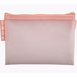 Exacompta Pochette à fermeture éclair en plastique souple Chromaline pastel - A6 - Couleurs assorties