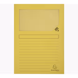 Exacompta 50109E, A4, Carton, Jaune, Portrait, 80 feuilles, 130 g/m²
