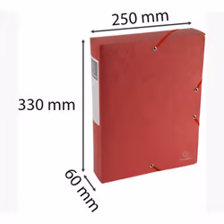 Exacompta 50915E Boîte à archives Carton Rouge