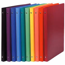 Exacompta Polypropylene ring binders, Plain White, A4, Blanc, 1,5 cm
