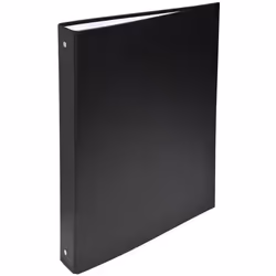 EXACOMPTA - Classeur à anneaux - Dos 40 mm - 21 x 297 - 4 anneaux - Remborde plastique 18/10ème - Couleur noire