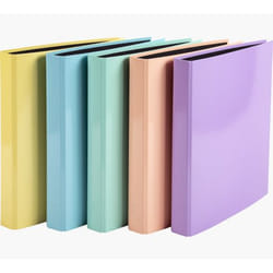 Exacompta 51560E classeur à anneaux A4 Bleu, Corail, Vert, Mauve, Jaune