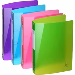 Classeur souple A4+ EXACOMPTA Iderama 4 anneaux dos 4 cm polypro coloris au choix Violet