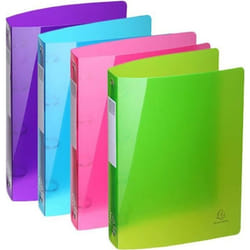 Classeur souple A4+ EXACOMPTA Iderama 4 anneaux dos 4 cm polypro coloris au choix Violet