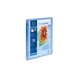 Exacompta 51962E, A4, Polypropylène (PP), Bleu, Transparent, 100 feuilles, 1,5 cm, 2 cm