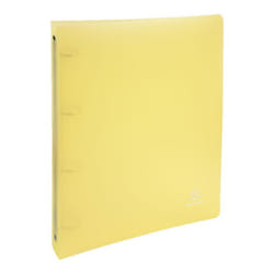 Classeur - A4 + - Polypro - 4 anneaux - Jaune - Chromaline - Exacompta