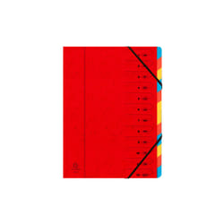Exacompta 54125E intercalaire de classement Rouge