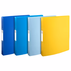 Exacompta BeeBlue, A4, Anneau rond, Rangement, Polypropylène (PP), Bleu, Bleu foncé, Turquoise, Jaune, 275 feuilles