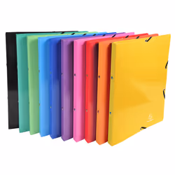 Exacompta Exac cahier classeur d20, Multicolore, 140 feuilles, 600 g/m², Elastique, 320 mm, 20 mm