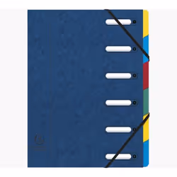 Exacompta 55062E, Porte-documents, Carton, Bleu, A4, 425 g/m², 240 mm