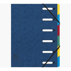 Exacompta 55062E intercalaire de classement Porte-documents Carton Bleu