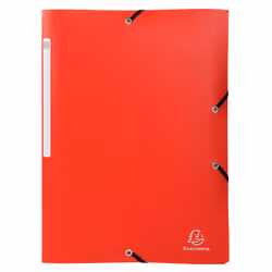 Exacompta OpaK, Flap folder, A4, Polypropylène (PP), Rouge, 200 feuilles, Elastique