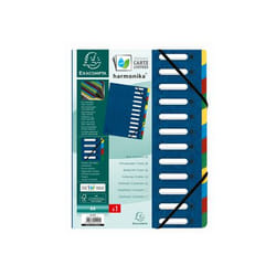 Exacompta 55122E intercalaire de classement Carton Bleu, Multicolore