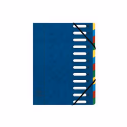 Exacompta 55122E intercalaire de classement Carton Bleu, Multicolore