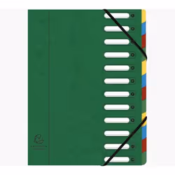 Exacompta 55123E, Porte-documents, A4, Carton, Vert, 425 g/m², 240 mm