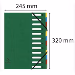 Exacompta 55123E fichier Carton Vert A4