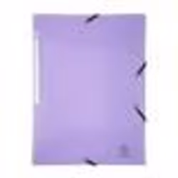 Chemise à élastique 3 rabats - A4 - Mauve - Polypro - Chromaline - Exacompta