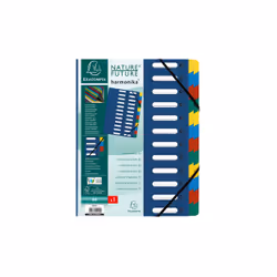 Exacompta 55242E, Onglet avec index numérique, Carton, Bleu, Multicolore, A4