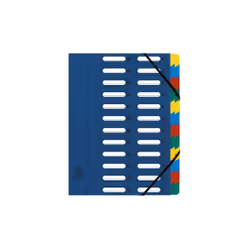 Exacompta 55242E intercalaire de classement Onglet avec index numérique Carton Bleu, Multicolore