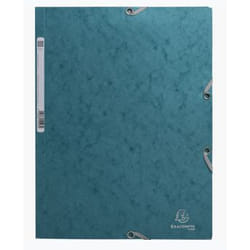 Exacompta Chemise à élastiques 3 rabats carte lustrée 400g/m2 skandi - bleu pacifique - nouveauté