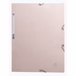 Exacompta Chemise à élastiques 3 rabats carte lustrée 400g/m2 skandi - nude - nouveauté, Chemise à rabats, A4, Carton comprim ...